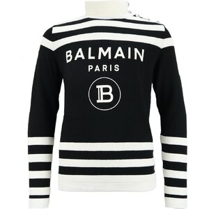 Balmain Jersey Zwart Wit