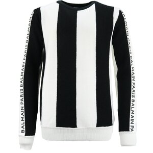 Balmain Pull Zwart Wit