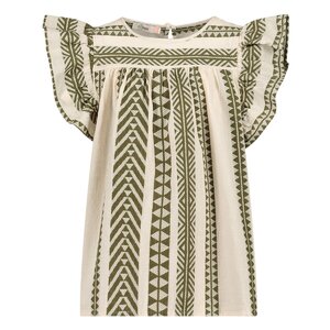 Devotion Anna Blouse Off White Khaki 0215021G