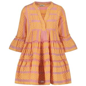 Devotion Ella Short Dress Neon Orange Pink 022545G