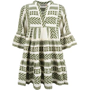 Devotion Ella Short Dress Khaki Off White 0215011G