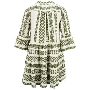Devotion Ella Short Dress Khaki Off White 0215011G
