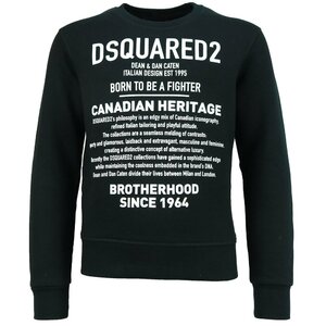 Dsquared2 Sweater Brotherhood Zwart Slimfit