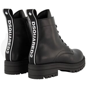 Dsquared2 Veter Boots zwart met logobies 65180