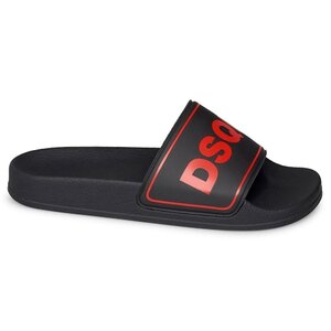 Dsquared² Badslippers Zwart met Rood logo 67094