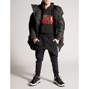 Dsquared2 Hoody Milano Zwart Relax Fit