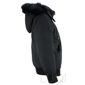 Moose Knuckels Unisex Bomber Black + Black Fur