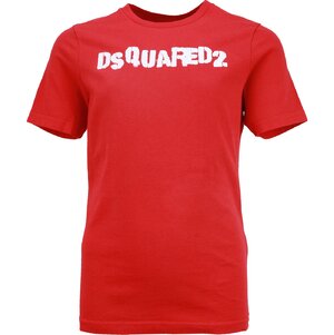 Dsquared2 Shirt Rood met witte Logoprint
