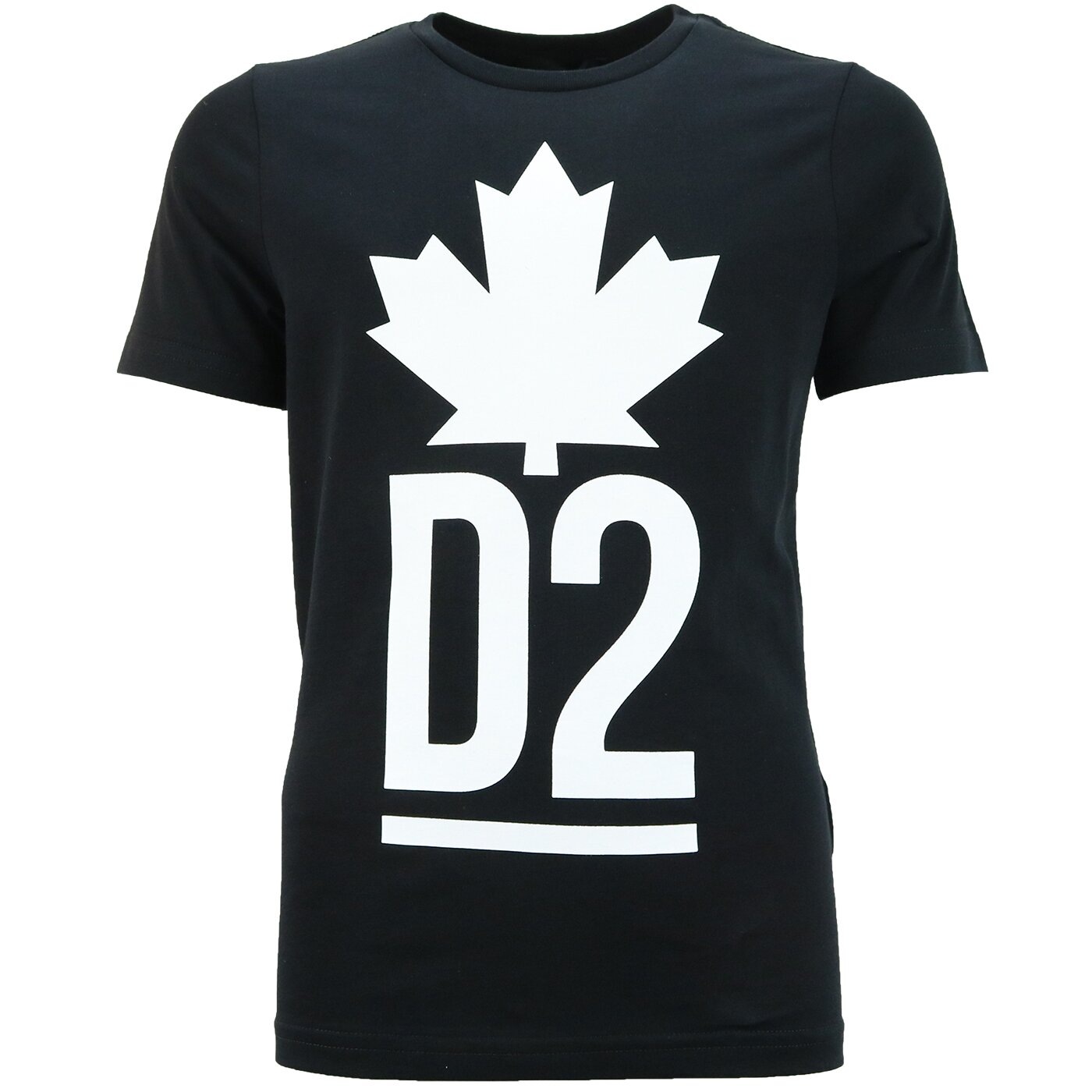 Dsquared2 Shirt Zwart Maple Leaf