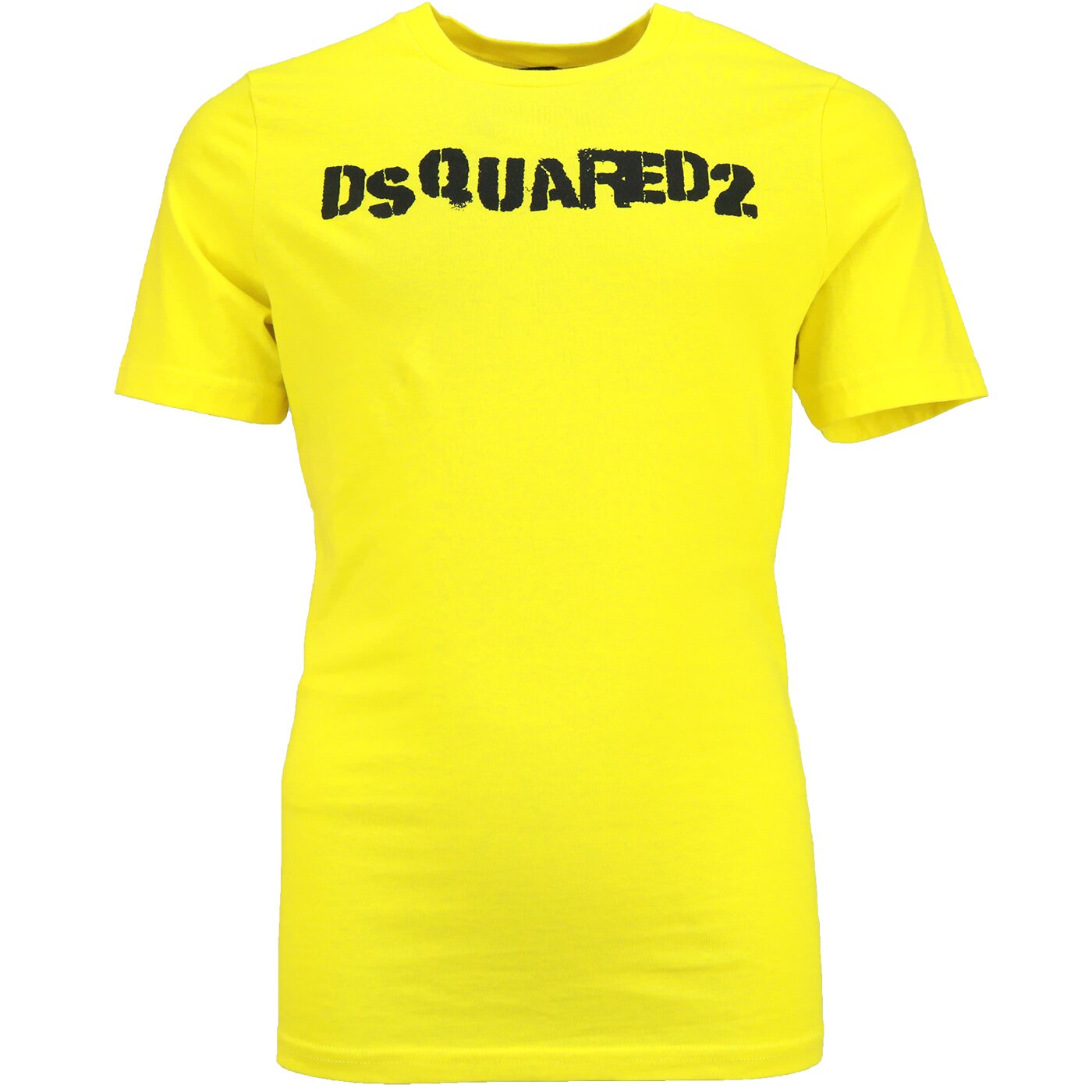 Dsquared2 Shirt Geel met zwarte Logoprint
