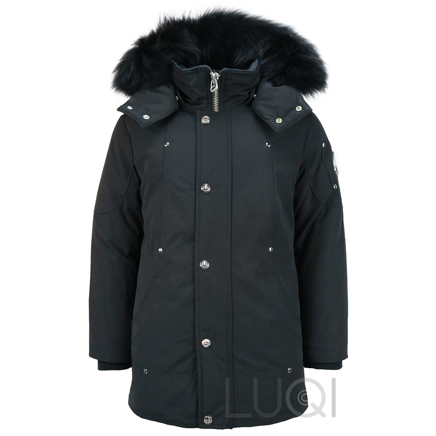 Moose Knuckels Unisex Parka Black + Black Fur