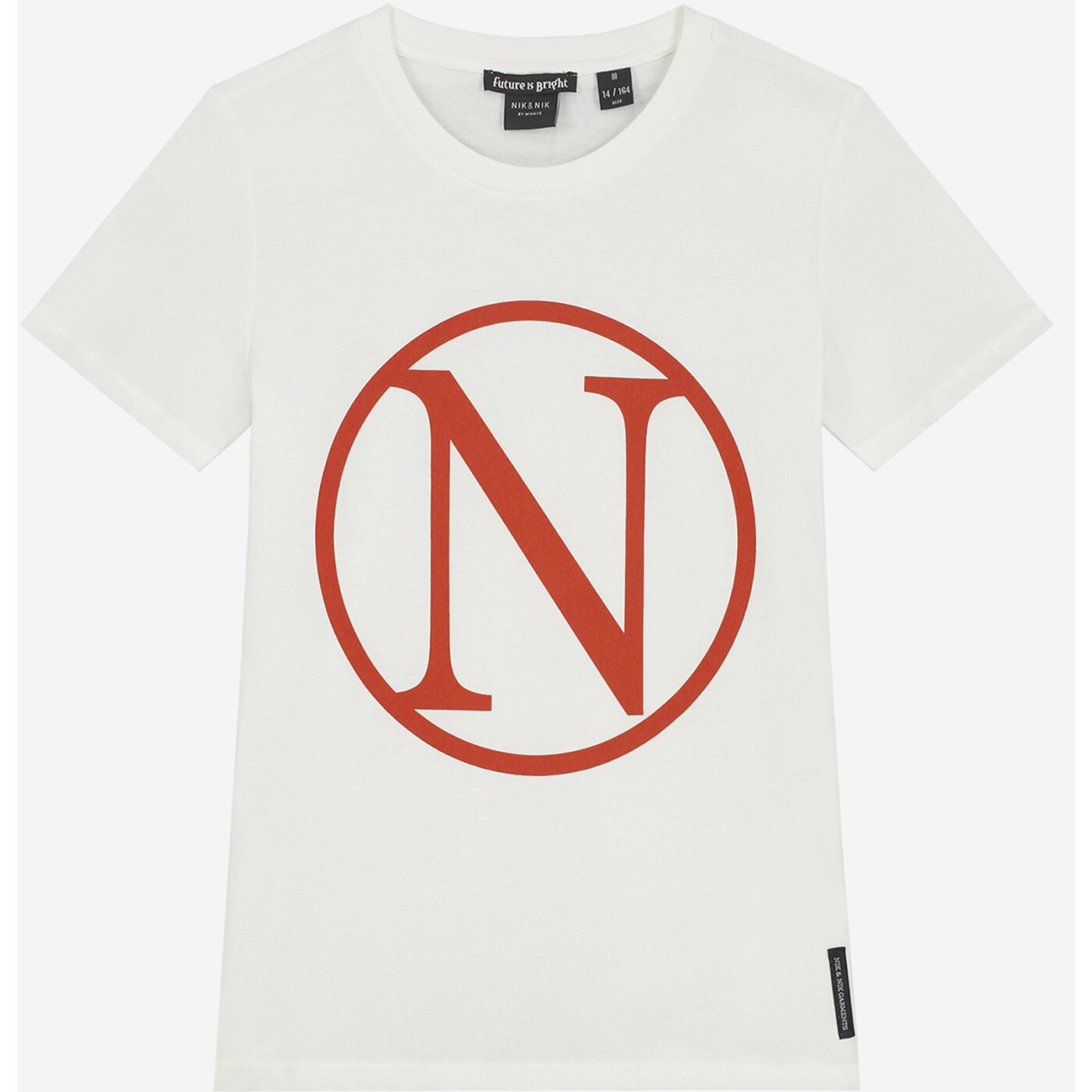 Nik & Nik T shirt met N logo Off White